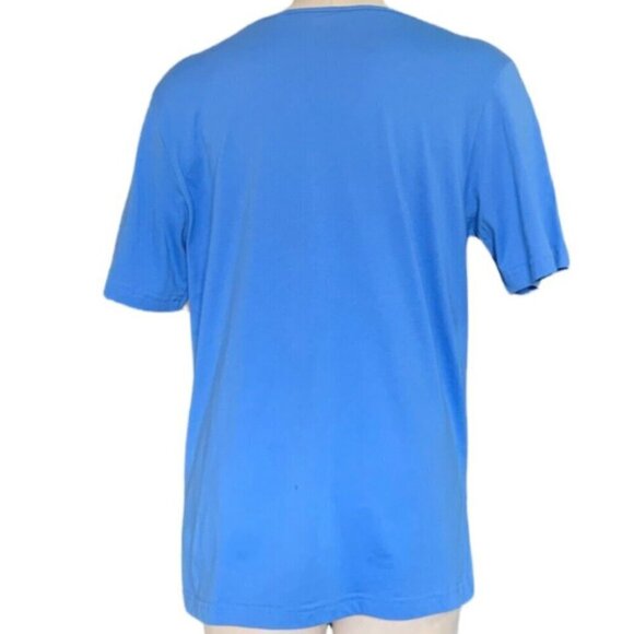 Bob Mackie Embroidered Daffodil Short Sleeve Tee Top Blue Sz M #303G - Picture 4 of 6
